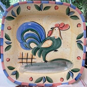 Bella Ceramica plate, square Vintage.